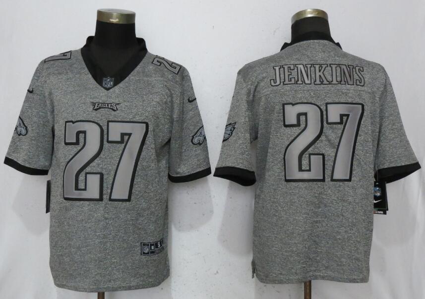Men Philadelphia Eagles 27 Jenkins Gray Vapor Untouchable Stitched Gridiron Nike Limited NFL Jerseys